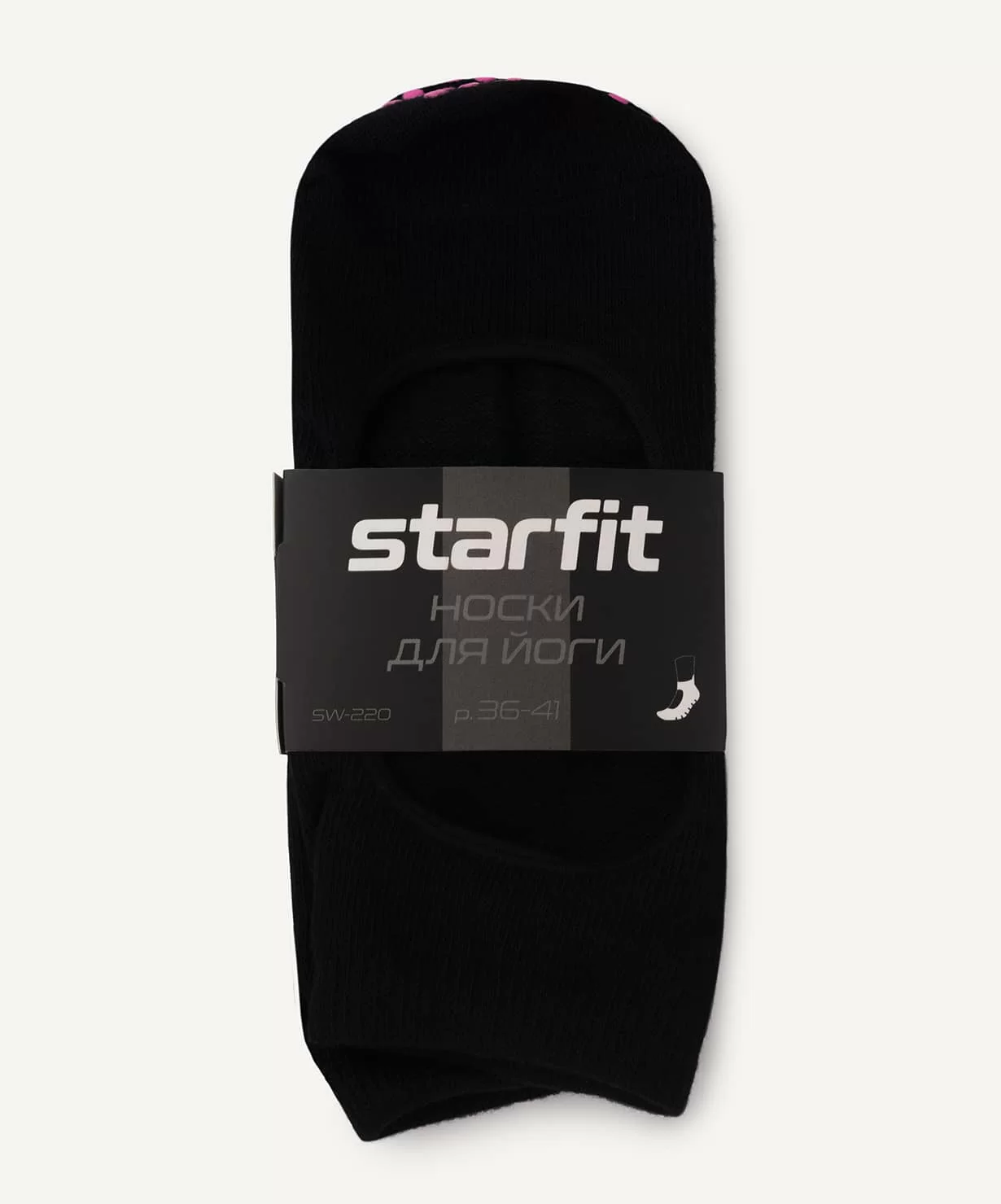 Реальное фото Носки для йоги StarFit SW-220 черный ЦБ-00002582 от магазина СпортСЕ