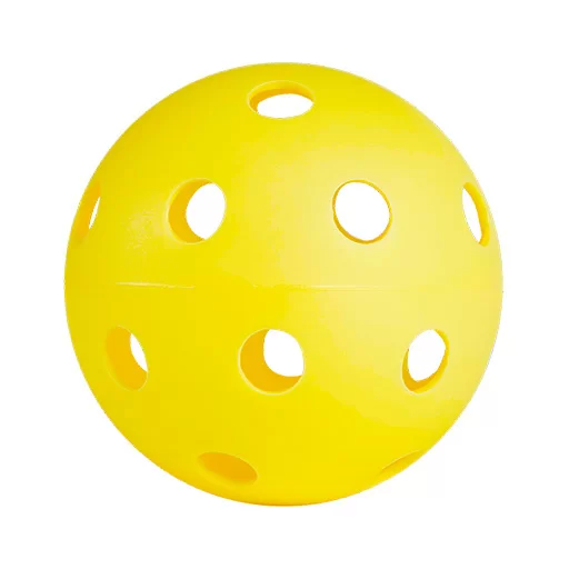Реальное фото Мяч для флорбола Well Hockey yellow 2416 от магазина СпортСЕ