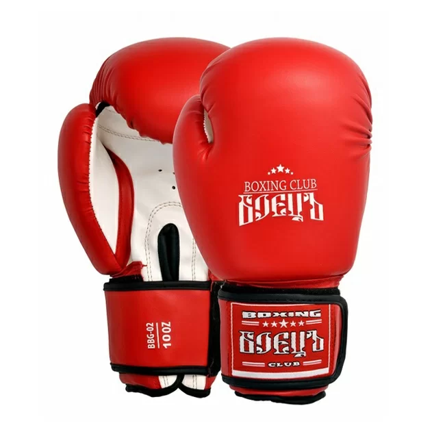 Реальное фото Перчатки боксерские Боецъ BBG-02 красные от магазина СпортСЕ