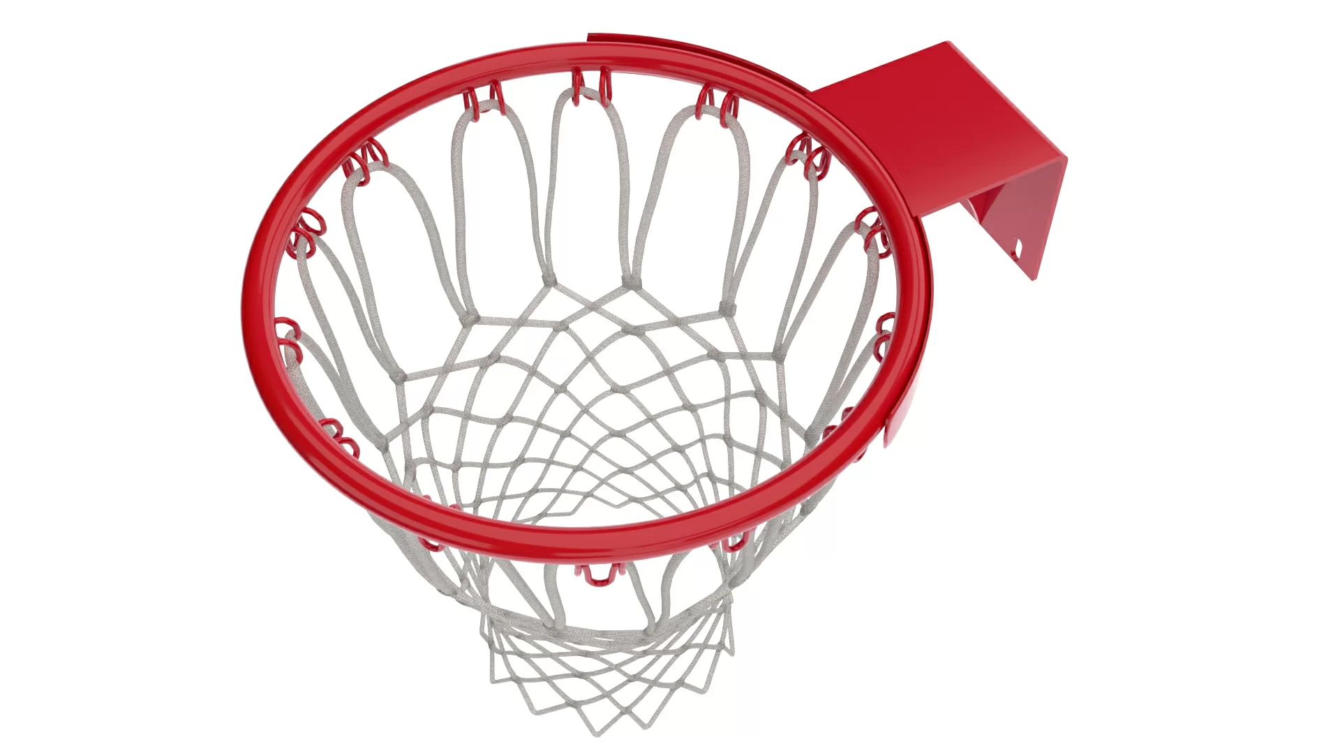 Реальное фото Кольцо баскетбольное №7 ТР усиленное (цвет КРАСНЫЙ) с сеткой в комплекте от магазина СпортСЕ
