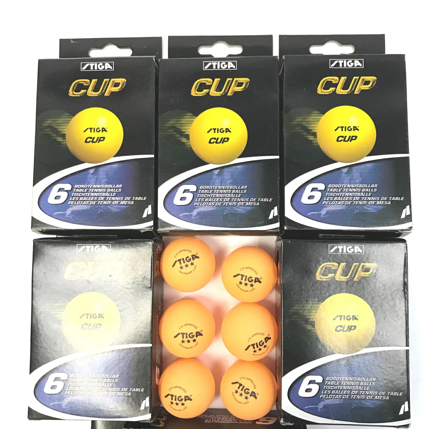 Реальное фото Мяч для настольного тенниса Stiga Cup (6шт.) оранж. НФ-00000977 от магазина СпортСЕ