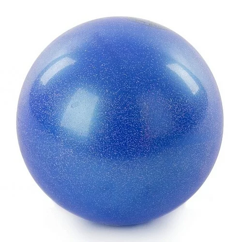 Реальное фото Мяч для художественной гимнастики 19 см 420 г металлик голубой AB2801B от магазина СпортСЕ