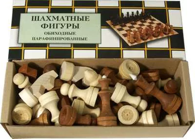 Реальное фото Шахматы обиходные парафинированные в комплекте с доской  Р-4 от магазина СпортСЕ