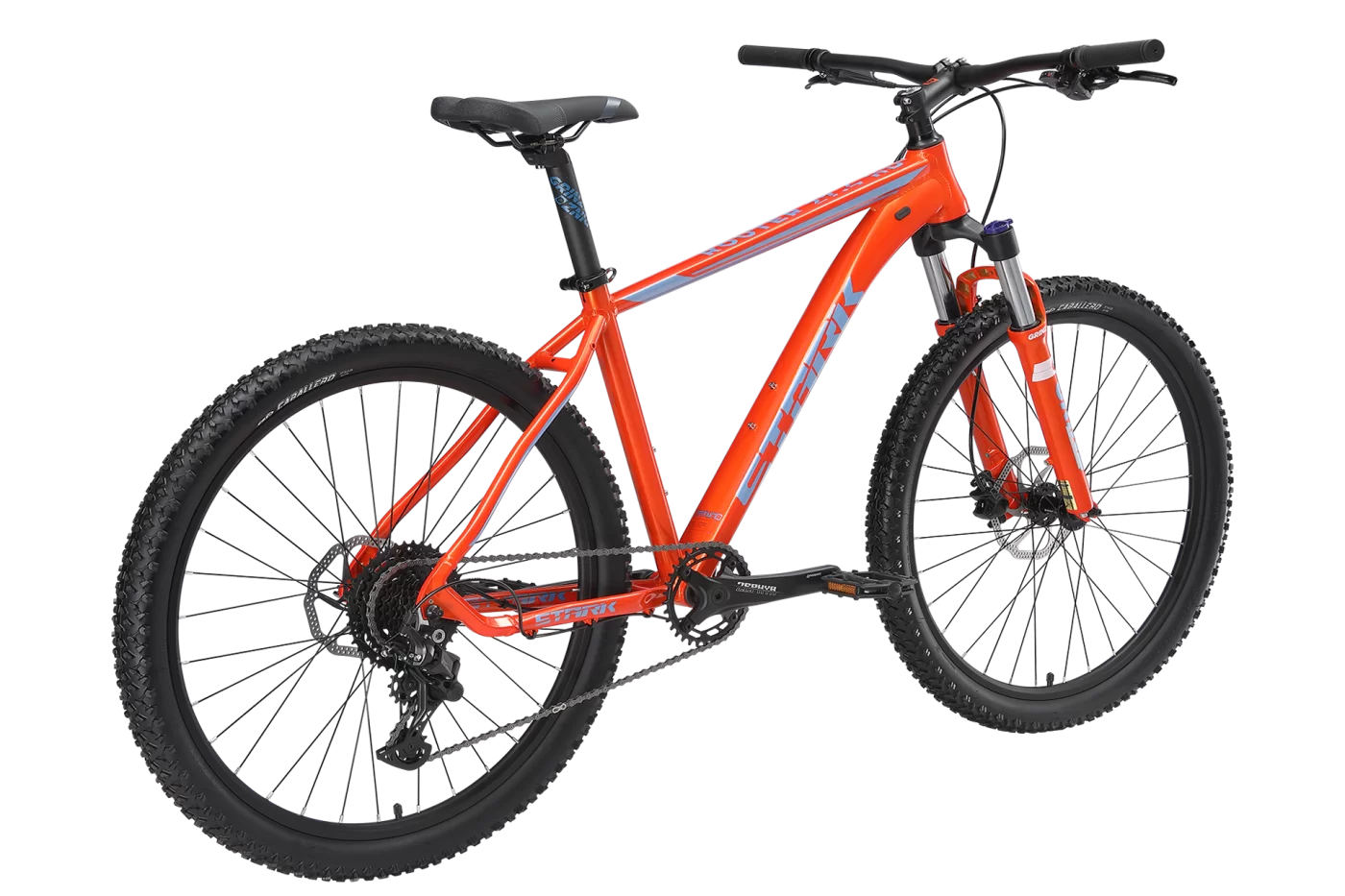 Реальное фото Велосипед Stark Router 27.4 HD (2024) оранжевый металлик/синий от магазина СпортСЕ