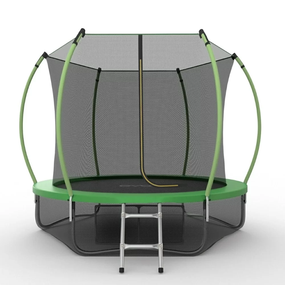 Реальное фото EVO JUMP Internal 10ft (Green) + Lower net. Батут с внутренней сеткой и лестницей, диаметр 10ft (зеленый) + нижняя сеть от магазина СпортСЕ