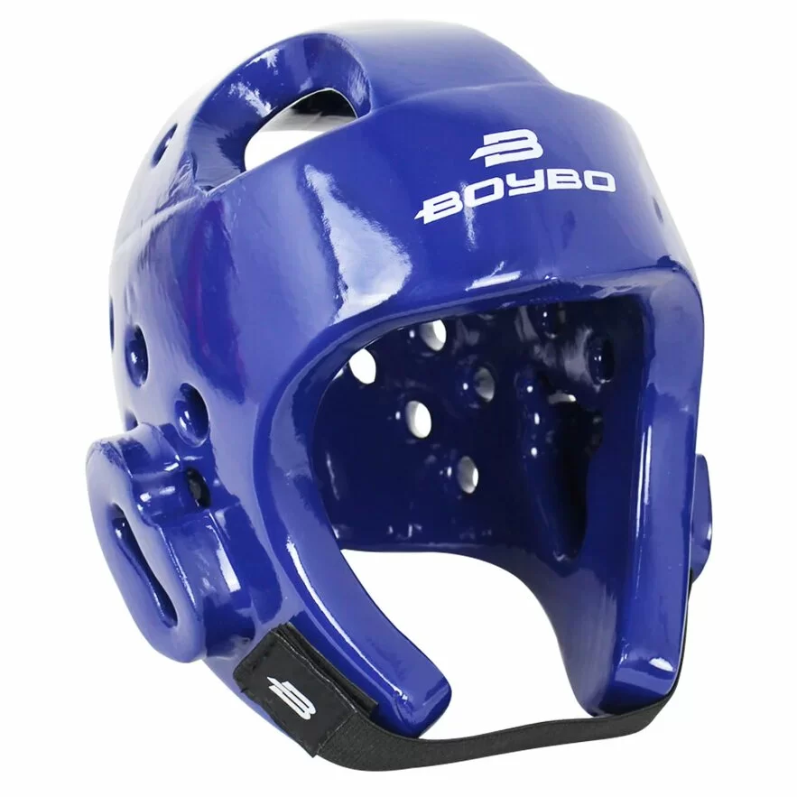 Реальное фото Шлем тхэквондо BoyBo синий от магазина СпортСЕ