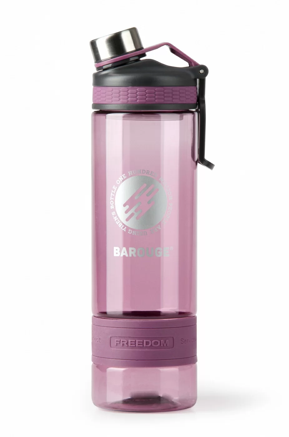 Реальное фото Бутылка для воды Barouge ВР-918 640 мл фиолетовая от магазина СпортСЕ