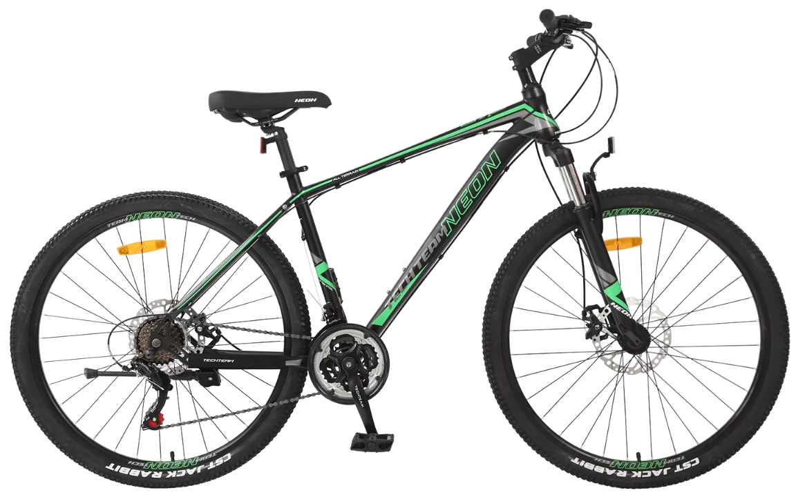 Реальное фото Велосипед TechTeam Neon 27.5" зеленый (алюминий) от магазина СпортСЕ