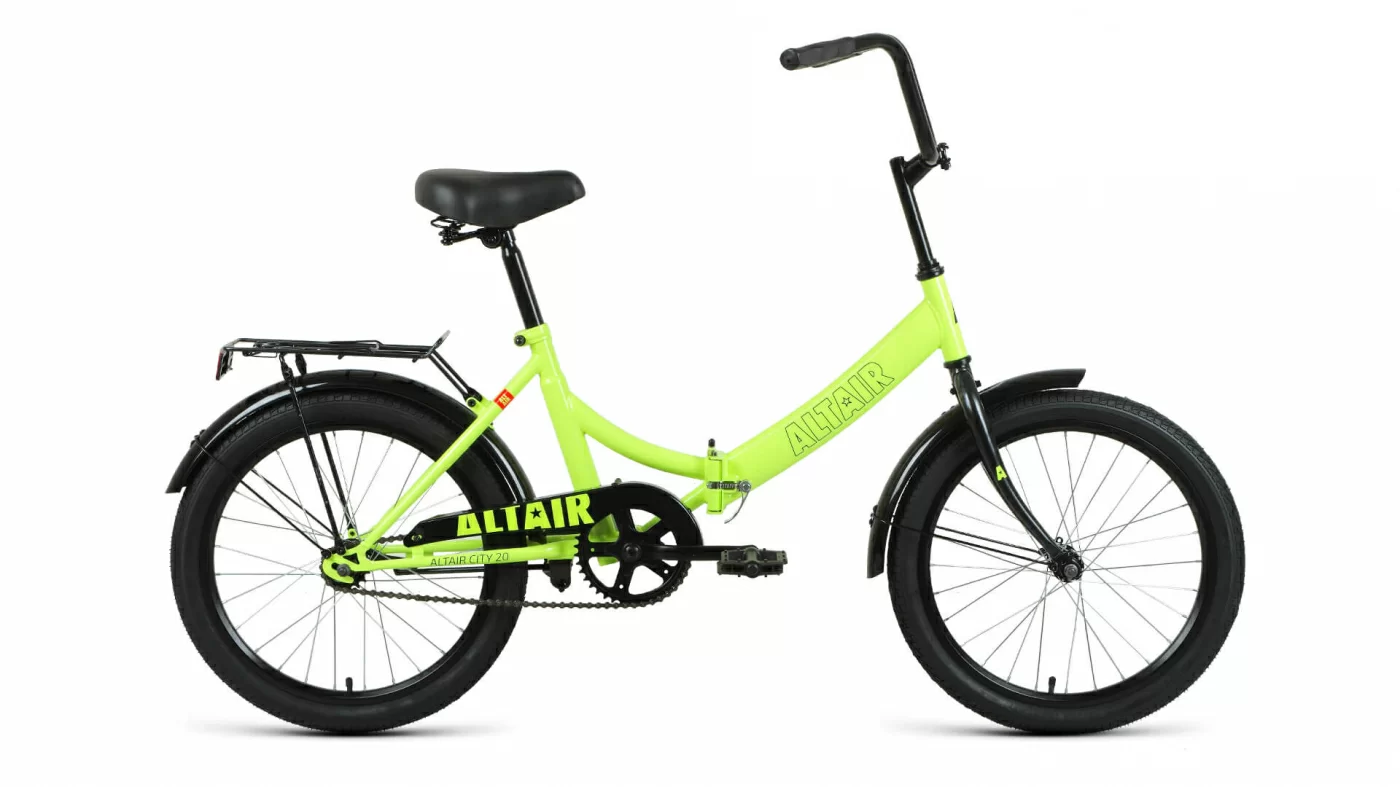 Реальное фото Велосипед Altair City 20 скл (2020-2021) ярко-зеленый/черный RBKT1YF01004 от магазина СпортСЕ