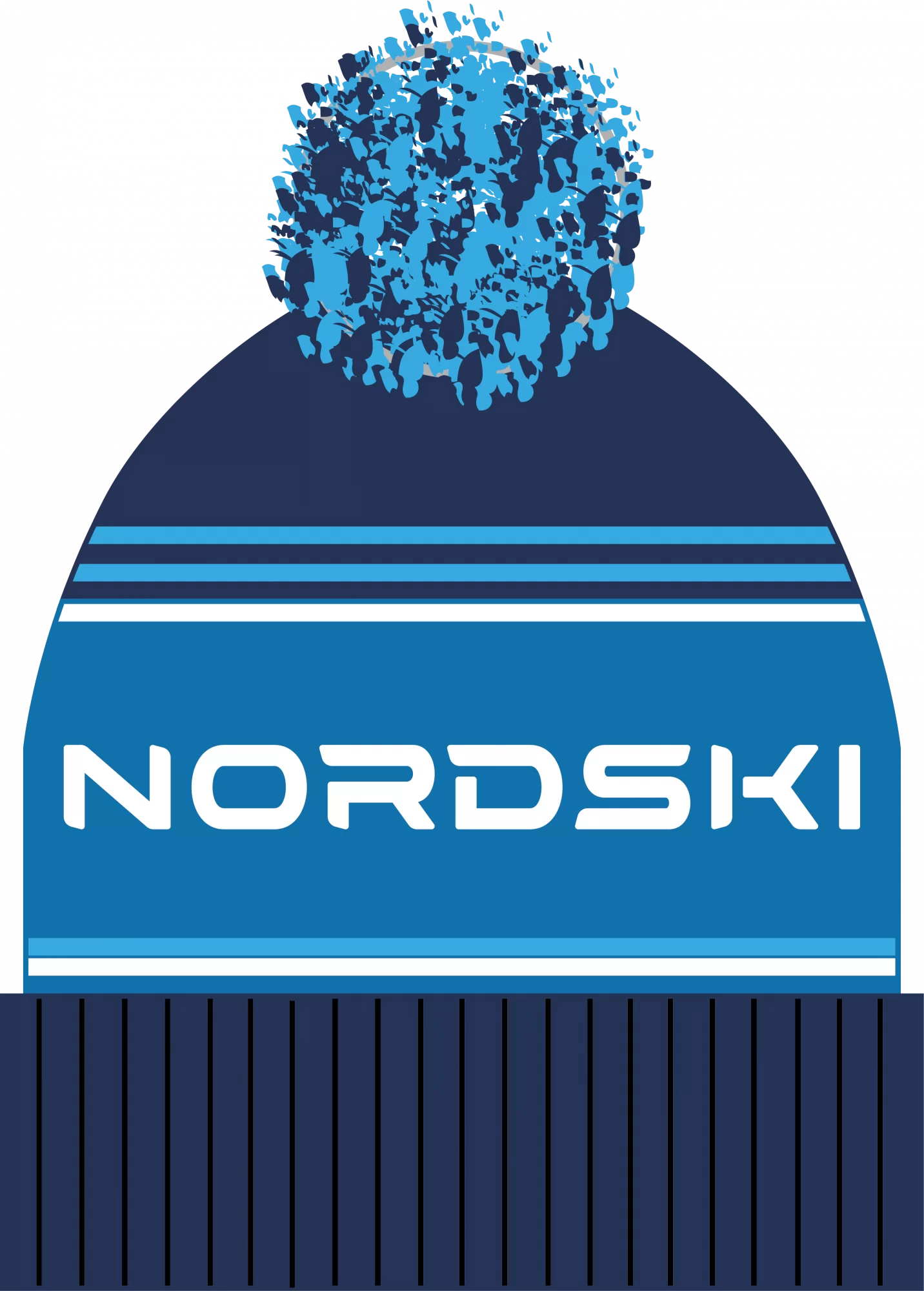 Реальное фото Шапка Nordski Stripe Dark blue (one size) NSV470832 от магазина СпортСЕ
