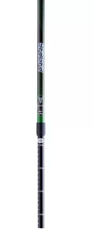 Реальное фото Палки для скандинавской ходьбы Berger Rainbow 77-135 см 2-секционные чёрный/ярко-зелёный УТ-00010966 от магазина СпортСЕ