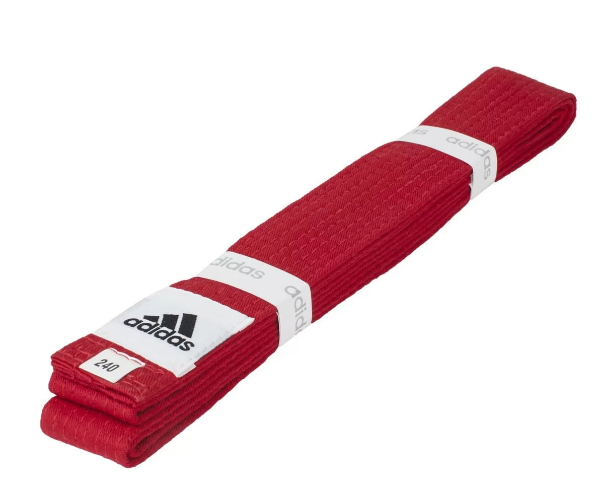 Реальное фото Пояс для единоборств 2.8 м Adidas Club красный adiB220 от магазина СпортСЕ