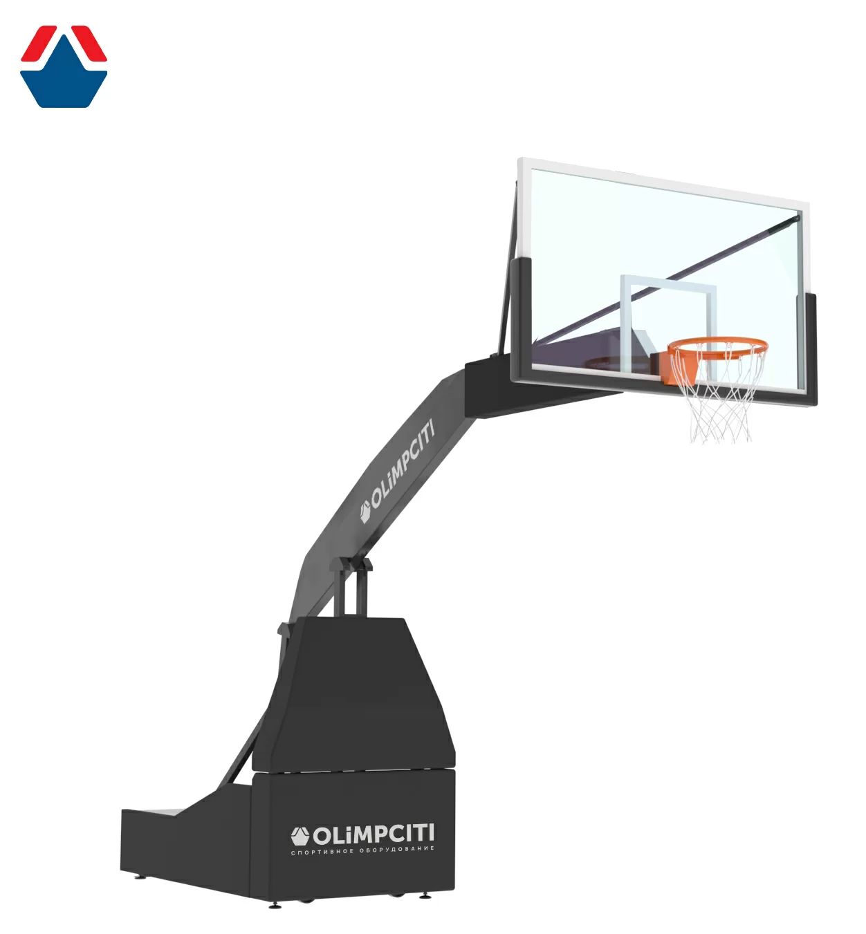 Реальное фото Стойка баскетбольная мобильная складная PRO, вынос 3250 от магазина СпортСЕ