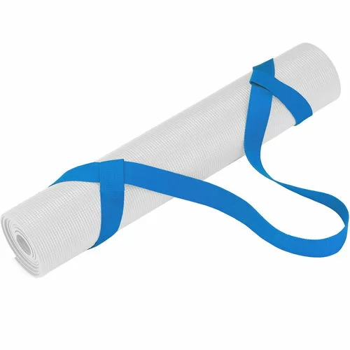 Реальное фото Ремень-стяжка универсальная для йога ковриков и валиков RS-5 синий 10016869 от магазина СпортСЕ