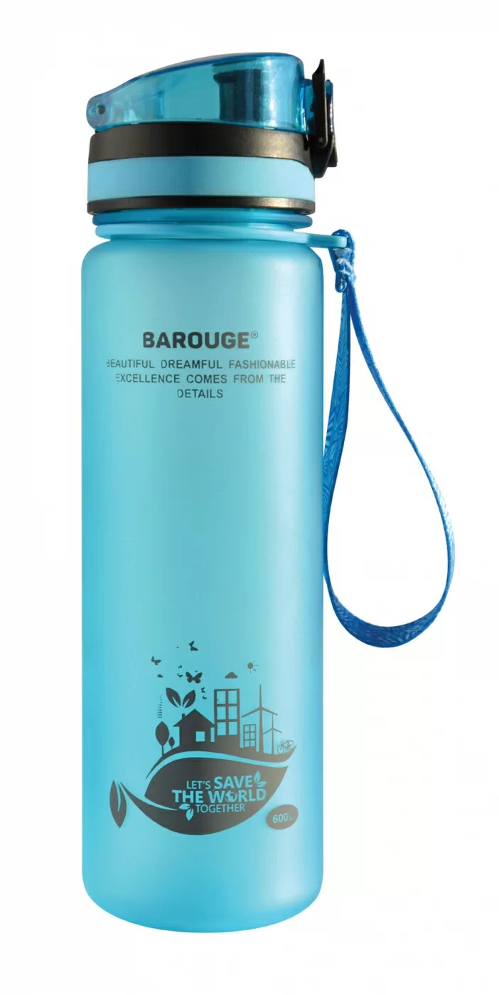 Реальное фото Бутылка для воды Barouge Active Life BP-915(600) голубая от магазина СпортСЕ