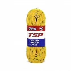 Шнурки хоккейные 274см с пропиткой TSP Hockey Laces Waxed yellow 2157