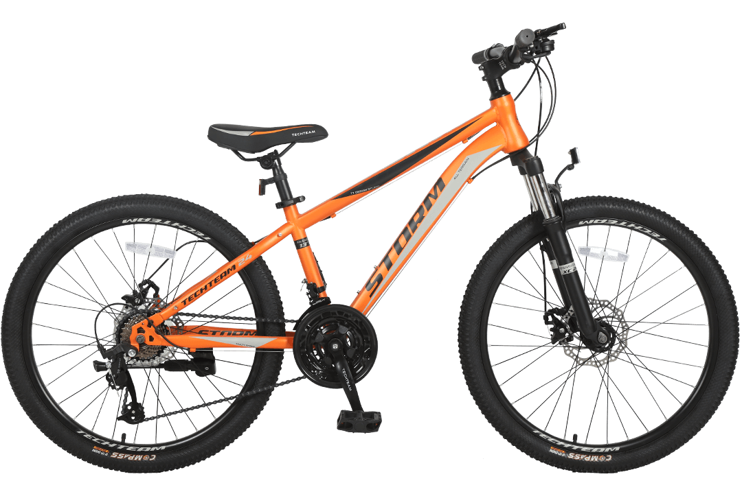 Реальное фото Велосипед TechTeam Storm 24" оранжевый от магазина СпортСЕ