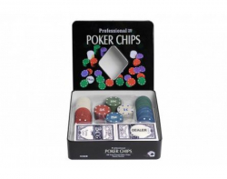 Набор для игры в покер на 100 фишек PS-100 с номиналом