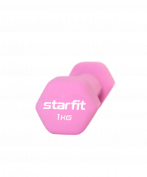Гантель неопреновая 1 кг StartFit Core DB-201 розовый пастель УТ-00018829