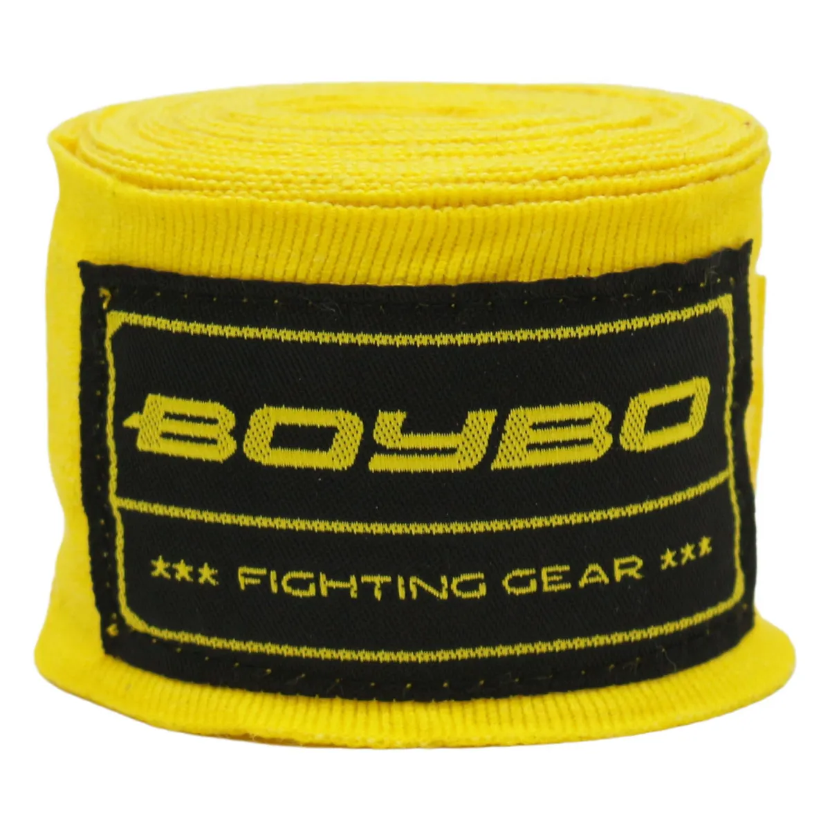 Реальное фото Бинт боксерский 4.5 м х/б/эластан BoyBo желтый BB2002-50 от магазина СпортСЕ