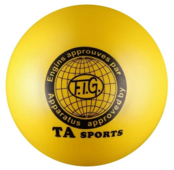Мяч для художественной гимнастики 15 см 300 г металлик желтый I-1