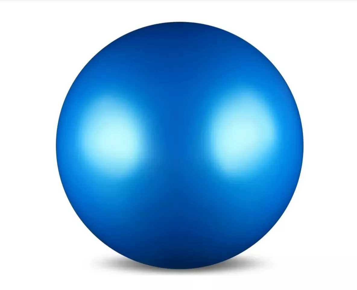 Реальное фото Мяч для художественной гимнастики 17 см 350г Indigo металлик синий IN367 от магазина СпортСЕ