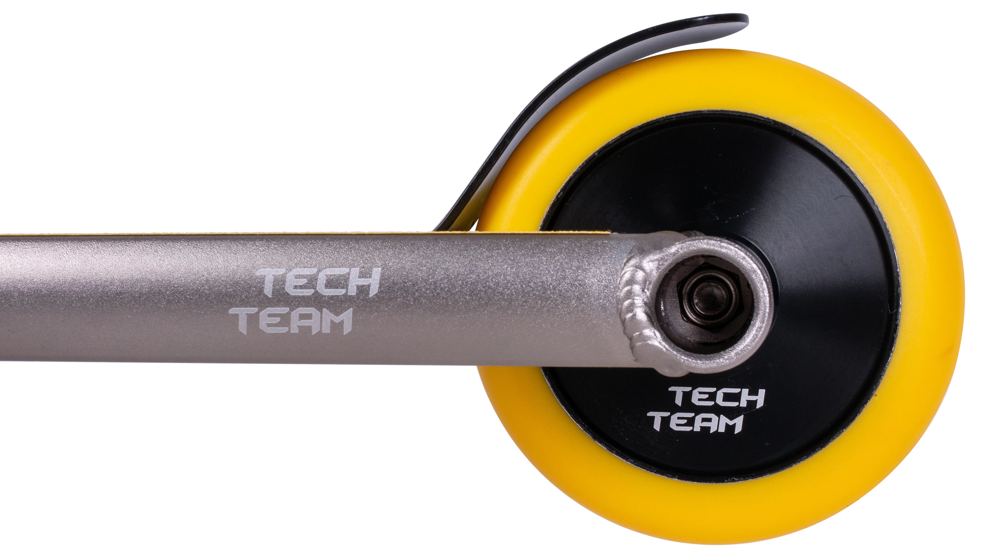 Реальное фото Самокат TechTeam Duker 4.0 трюковой grey/yellow от магазина СпортСЕ