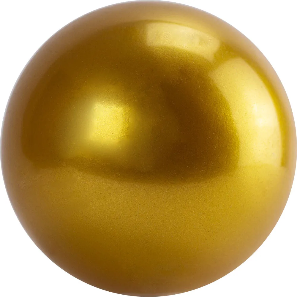 Реальное фото Мяч для художественной гимнастики 15 см AG-15-10 ПВХ золотистый от магазина СпортСЕ