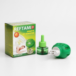 Репеллент "Рефтамид" комплект фумигатор+флакон с жидкостью, 45 ночей без запаха 6-222