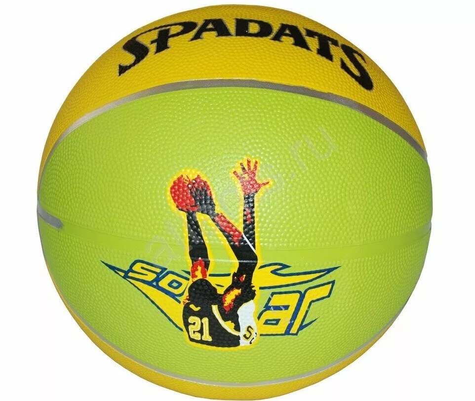 Реальное фото Мяч баскетбольный Spadats SP-405CD № 7 резина диз., серебряные полоски от магазина СпортСЕ