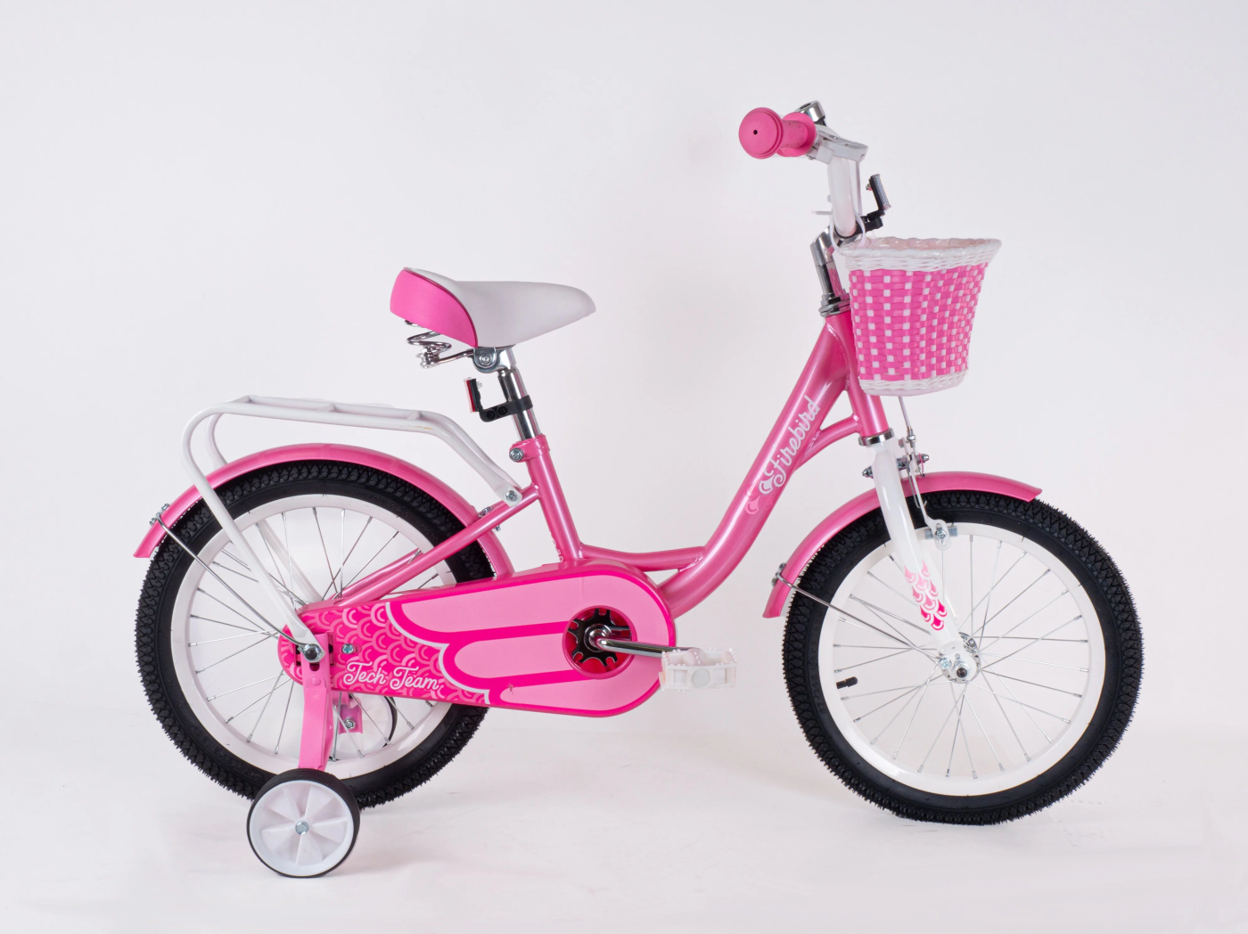 Реальное фото Велосипед TechTeam Firebird 20" (2023) бело-розовый (сталь) от магазина СпортСЕ