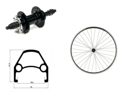 Колесо 29" заднее двойной алю. обод, гайки D-brake под трещотку WSM-29RD