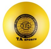Мяч для художественной гимнастики 15 см 400 г желтый I-1