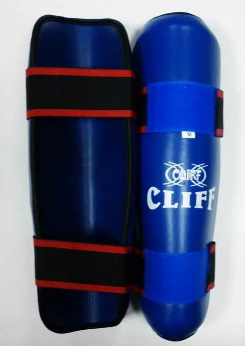 Реальное фото Защита голени Cliff DX синяя от магазина СпортСЕ