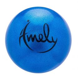 Мяч для художественной гимнастики 15 см Amely AGB-303 15 см синий с насыщенными блестками УТ-00019945
