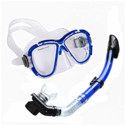 Набор для плавания E39221 взрослый маска+трубка (силикон) синий 10021302