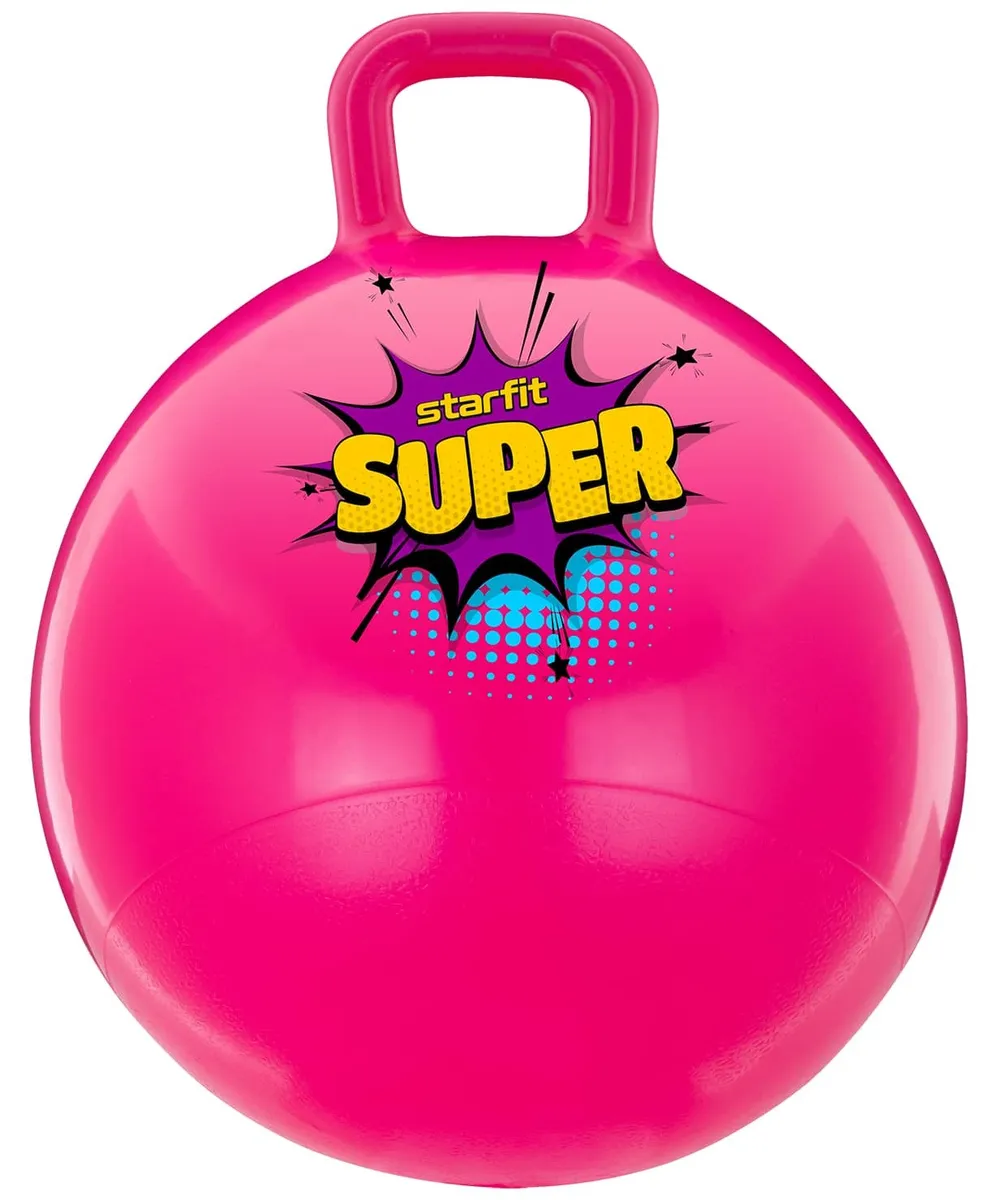 Реальное фото Мяч-попрыгун 45 см StarFit GB-406 500 гр с ручкой антивзрыв розовый УТ-00020240 от магазина СпортСЕ