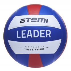 Мяч волейбольный Atemi Leader PVC ламинированный сине/бел/крас