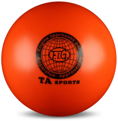 Мяч для художественной гимнастики 15 см 300г металлик оранжевый I-1