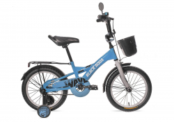 Велосипед Black Aqua Wave New 14" со светящимися колесами голубой-белый KG1428