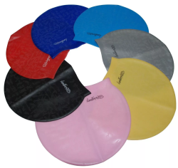 Шапочка для плавания Stingrey SE одноцветная с теснением "Sport"