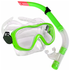 Набор для плавания E33109-2 юниорский (маска+трубка) ПВХ зеленый 10019981