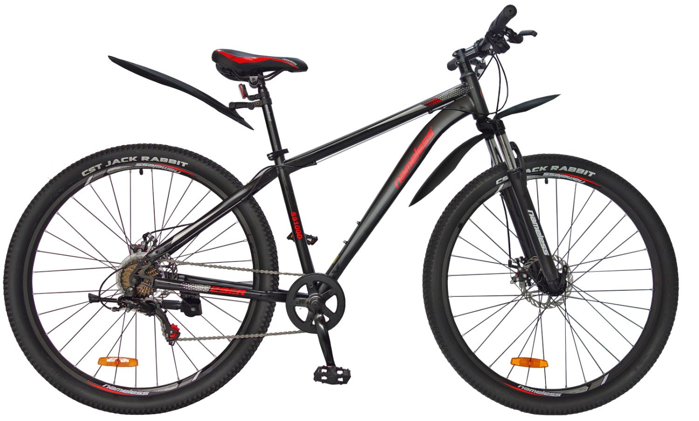 Реальное фото Велосипед 29" Nameless S9100D, черный мат/красный, 17" (2024) от магазина СпортСЕ