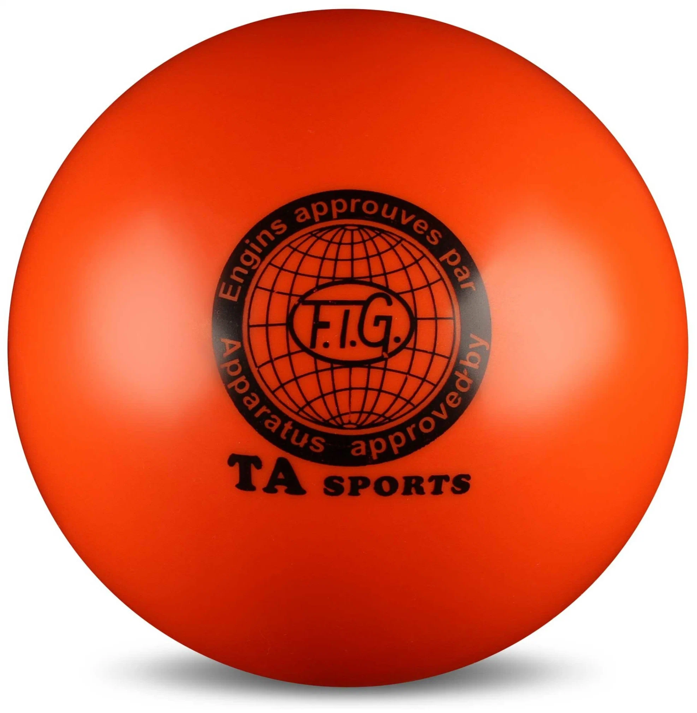 Реальное фото Мяч для художественной гимнастики 15 см 300г металлик оранжевый I-1 от магазина СпортСЕ